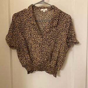 Nordstrom BP leopard blouse